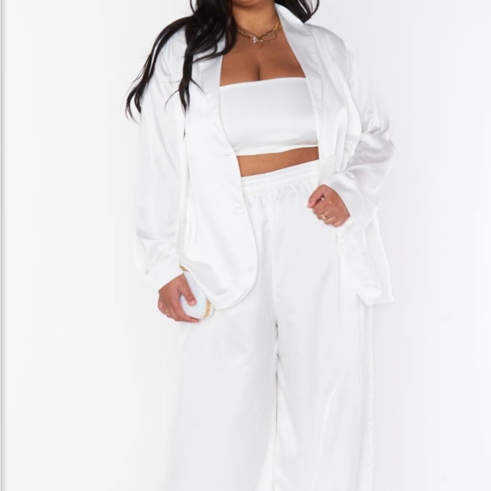 Show Me Your MuMu White Satin Jacket